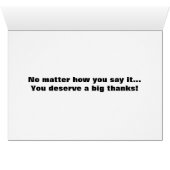 Dank u in vele talen kleurrijke personaliseren (Binenzijde Horizontaal (Onderkant))