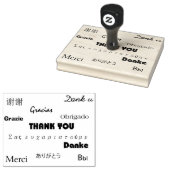 Dank u in vele verschillende talen rubberstempel (Gestempeld)
