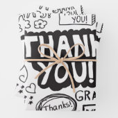 Dank u in verschillende talen inpakpapier vel (In situ)