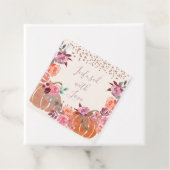 Dank u Infused w / Love Autumn Floral Roos Gold Bedankjes Labels (In situ)