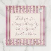 Dank u Infused w / Love Autumn Floral Roos Gold Bedankjes Labels (Achterkant)