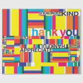 Dank u inpakpapier kleurrijke leuke regenboog (Vlak)