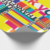 Dank u inpakpapier kleurrijke leuke regenboog (Hoek)