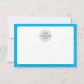 DANK U INSERT moderne schattige biro business aqua Bedankkaart (Achterkant)