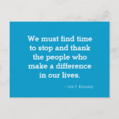 Dank u Inspirerend Briefkaart van het Citaat (Voorkant)