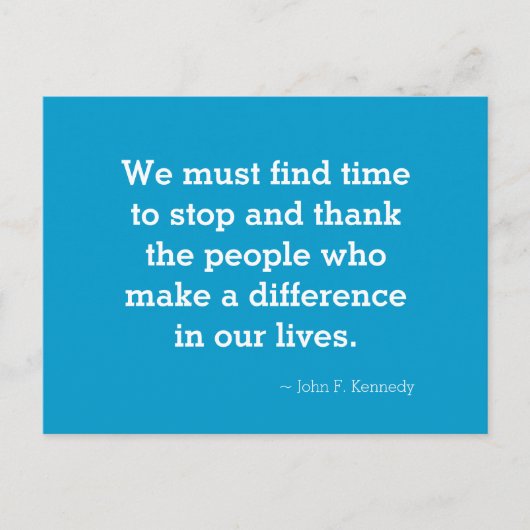 Dank u Inspirerend Briefkaart van het Citaat (Voorkant)