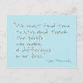 Dank u Inspirerend Briefkaart van het Citaat (Voorkant)