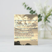 Dank u Inspirerend leven citaat Briefkaart (Staand voorkant)