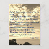 Dank u Inspirerend leven citaat Briefkaart (Voorkant)