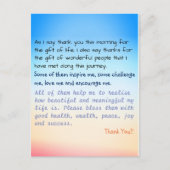 Dank u Inspirerend levenscitaat Briefkaart (Voorkant)