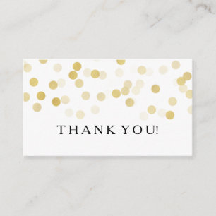 Dank u invoegen Faux Gold Folie Glitter Lights Informatiekaartje