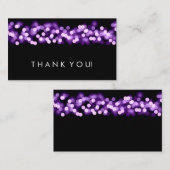 Dank u invoegen Paarse Hollywood Glam Informatiekaartje (Voorkant / Achterkant)