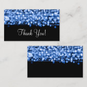 Dank u invoegen partij Sparkles blauw Informatiekaartje (Voorkant / Achterkant)