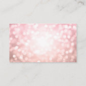 Dank u invoegen Roos Blush Pink Glitter Lights Informatiekaartje (Achterkant)
