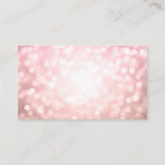 Dank u invoegen Roos Blush Pink Glitter Lights Informatiekaartje (Achterkant)
