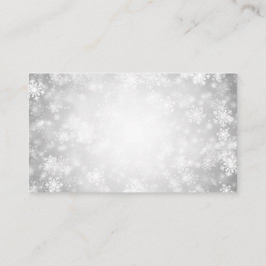 Dank u invoegen Silver Winter Wonderland Informatiekaartje (Achterkant)
