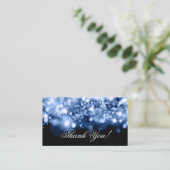 Dank u invoegen Sparkling Lights Sapphire Blue Informatiekaartje (Staand voorkant)