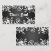 Dank u invoegen Victoriaans bloei zwart Informatiekaartje (Voorkant / Achterkant)
