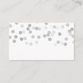 Dank u invoegen Zilveren Folie Glitter Lichten Informatiekaartje (Achterkant)