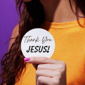 Dank U Jezus uitroep Hart Christelijk Ronde Sticker