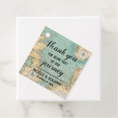 Dank u Journey Square Wedding Favor Label (In situ)