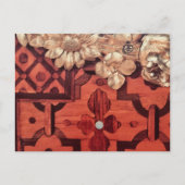 Dank U, jouw naam, ingelegd hout & gouden afbeeldi Briefkaart (Voorkant)