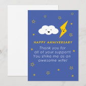 Dank U Jubileum voor Vrouw Kaart (Voorkant / Achterkant)