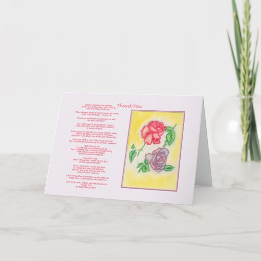 Dank u kaarden bedankkaart (Voorkant)
