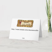 Dank u kaarden bedankkaart (Achterkant)