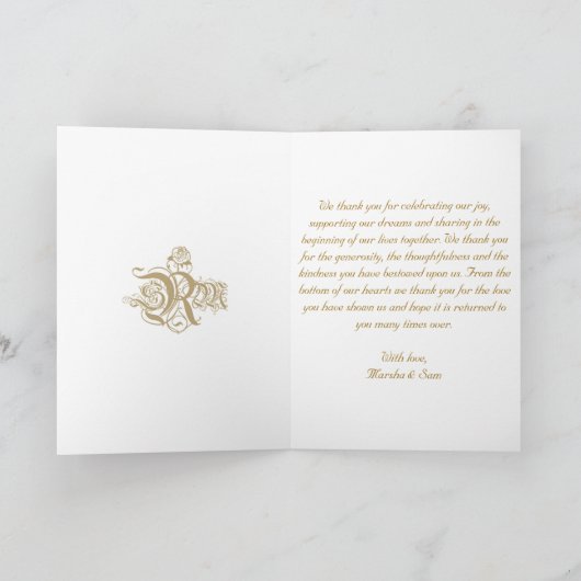 dank u kaarden bedankkaart (Binnen)