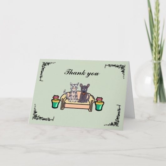 Dank u kaarden bedankkaart (Voorkant)