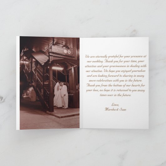 Dank u kaarden bedankkaart (Binnen)