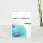 Dank u kaarden Blauwgroen Blauwe Paarse Witte Bedankkaart (Achterkant)