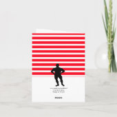 Dank u kaarden de Rode Streep van de Bodybuilder Bedankkaart (Achterkant)