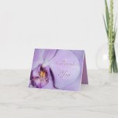 Dank u kaarden dichte omhooggaand van de Orchidee Bedankkaart (Voorkant)