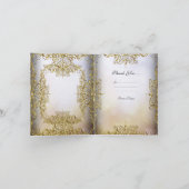 Dank u kaarden Elegant Beige Witgoud Bedankkaart (Binnen)