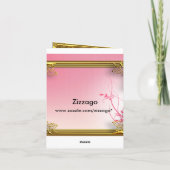 Dank u kaarden Elite het Roze Wit Goud toenam Bedankkaart (Achterkant)