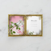 Dank u kaarden Elite het Roze Wit Goud toenam Bedankkaart (Binnen)