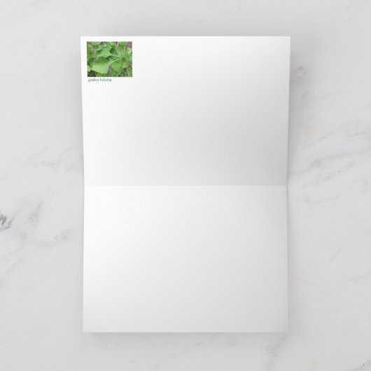 Dank u kaarden - ginkobiloba bedankkaart (Binnen)