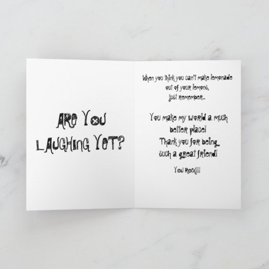 DANK U KAARDEN, GRAPPIG BEDANKKAART (Binnen)