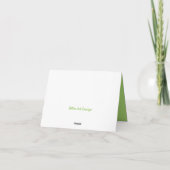 Dank u kaarden groene gele rode & gouden appel bedankkaart (Achterkant)