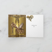 Dank u kaarden hallo de Gouden Boog van de Bedankkaart (Binnen)