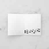 Dank u kaarden het Blauw van de Nota van de Muziek Bedankkaart (Binnen)