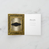Dank u kaarden het Elegante Zwarte Goud van de Bedankkaart (Binnen)