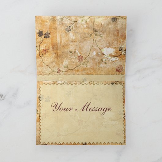 Dank u kaarden in room en bruin bedankkaart (Binnen)