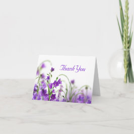 Dank u kaarden--Paarse Horizontale Bloemen Bedankkaart