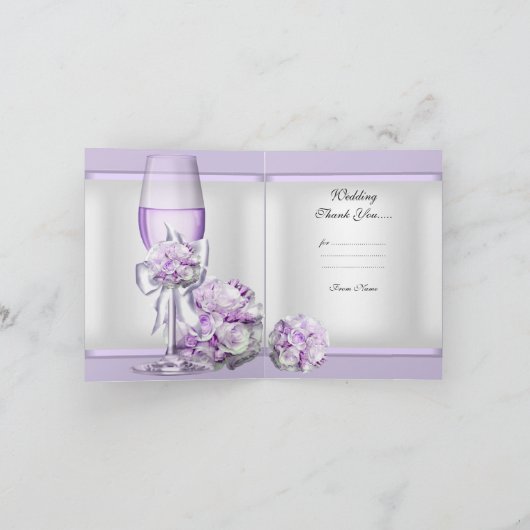 Dank u kaarden Paarse Sering 3 van de Lavendel van Bedankkaart (Binnen)