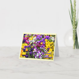 Dank u kaarden--Pansies Bedankkaart
