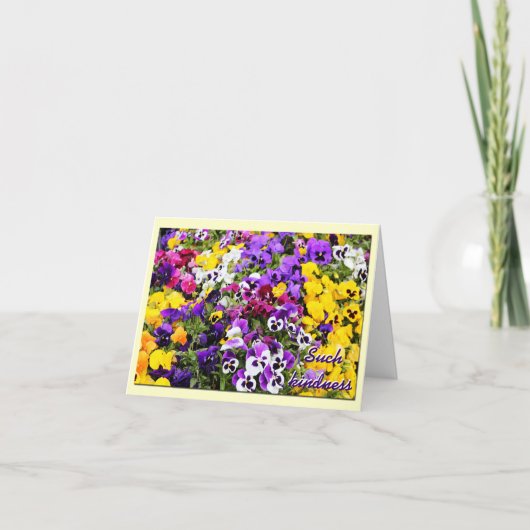 Dank u kaarden--Pansies Bedankkaart (Voorkant)