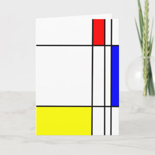 Dank u kaarden (stijl Mondrian) Bedankkaart